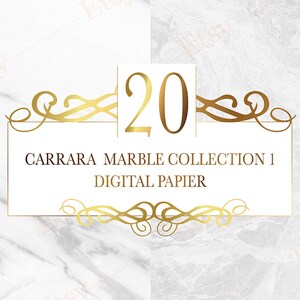 Carrara Marble digital paper, Real Natural Marble Texture And Surface Background. image 6