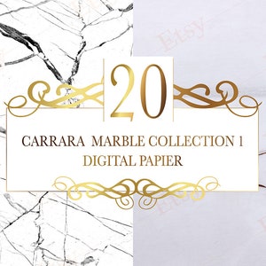 Carrara Marble digital paper, Real Natural Marble Texture And Surface Background. image 8