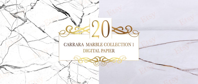 Carrara Marble digital paper, Real Natural Marble Texture And Surface Background. image 8