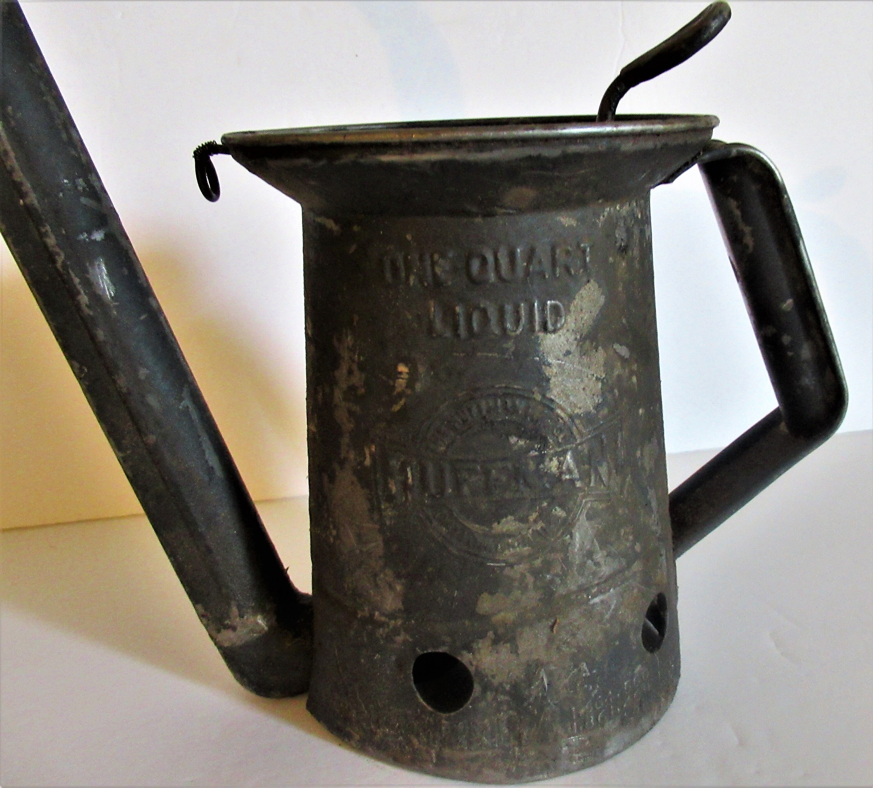 Antique Huffman Quart Long Swing Spout Oil Can Dayton Ohio Etsy