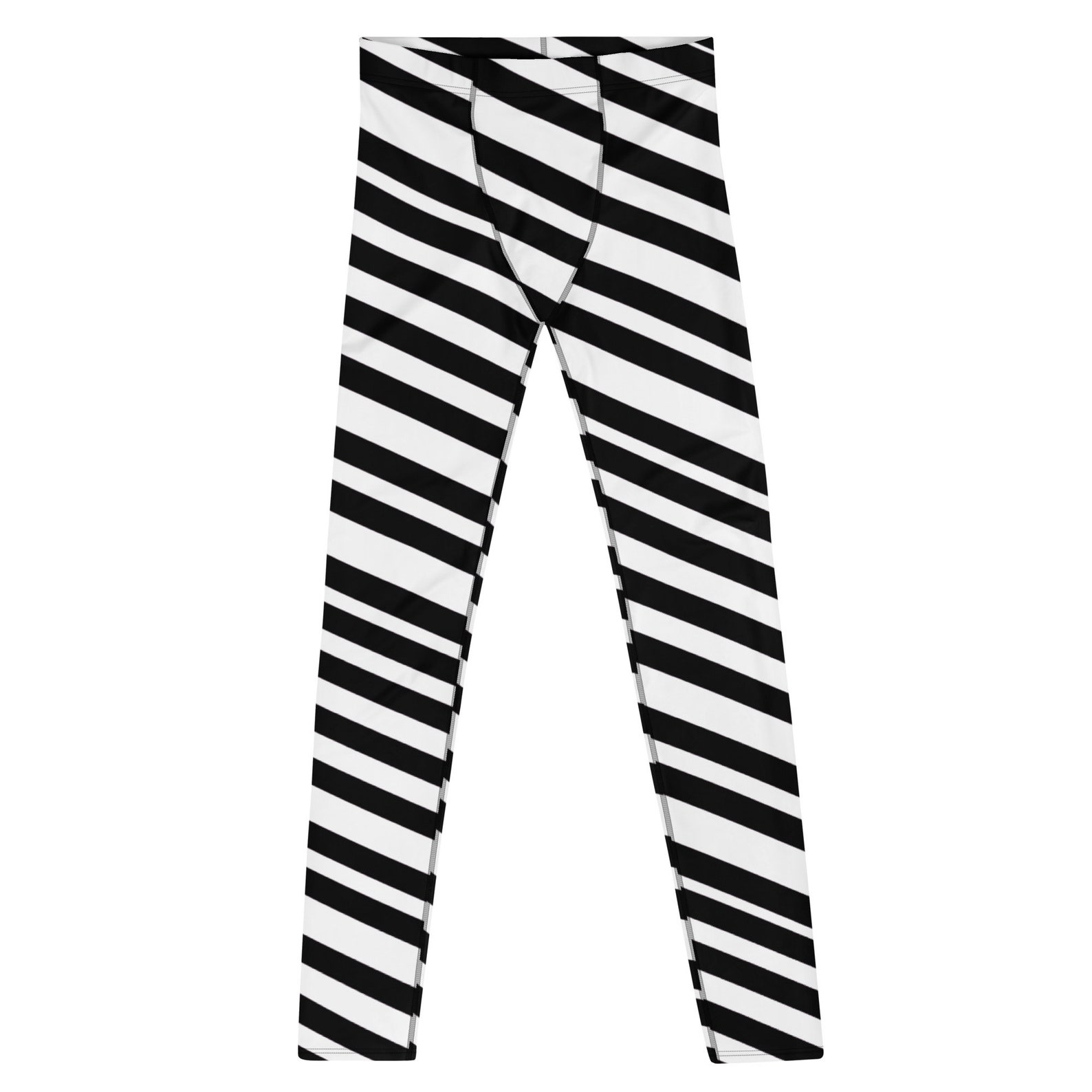 Black White Striped Men's Leggings Mens Leggings Etsy