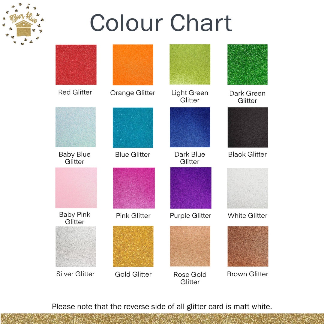 A4 Glitter Card Cardstock 250gsm High Quality Low Shed No Etsy Uk