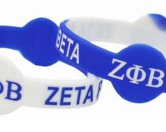 Bracelet en caoutchouc Zeta Phi Beta sororité, cadeaux Zeta Ph Beta, cadeau pour elle, cadeau de demoiselle d'honneur, sororité noire, propriété noire