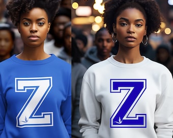 Pull Zeta Phi Beta sororité, vêtements Zeta Phi Beta, chemise Zeta Phi Beta sororité, sweat-shirt à col rond Zeta Phi Beta Letterman
