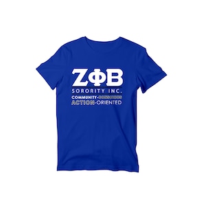 Camiseta de la hermandad Zeta Phi Beta, parafernalia de Zeta Phi Beta, camiseta griega de la hermandad Zeta Phi Beta, camiseta de servicio comunitario de Zeta