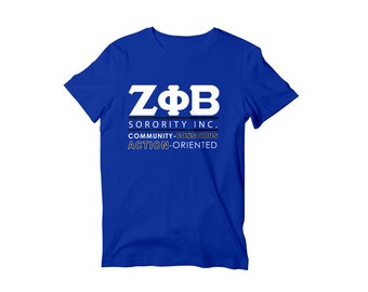 Zeta Phi Beta Sorority Shirt, Zeta Phi Beta Paraphernalia, Zeta Phi Beta Sorority Greek T-shirt, Zeta Community Service T-Shirt