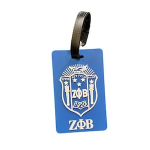 Zeta Phi Beta Sorority Luggage Tag | Zeta Phi Beta Sorority | Zeta Sorority Gifts | Traveling | Black Greek