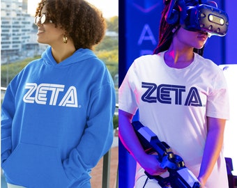 Zeta Phi Beta Sorority Retro Design / Zeta Phi Beta Sudadera con capucha / Zeta Phi Beta Sorority Camiseta griega