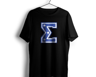 Fraternité Phi Beta Sigma | Vêtements Phi Beta Sigma | T-shirt Fraternité Sigma | 1914 | Grec noir | T-shirt Letterman Sigma 3 étoiles