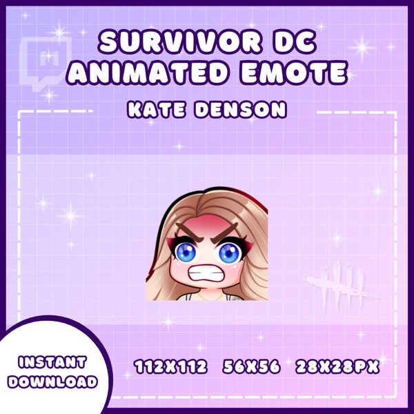 ANIMATED DBD Emote, Kate Denson DC Rage Quit Animated Emote, Dead by Daylight Emote for Twitch, Discord etc