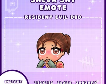 Sheva Shy Emote | Resident Evil Dead By Daylight Emotes | Twitch Emotes