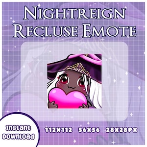 Elden Ring Nightreign Recluse Heart Love Emote | Twitch, Discord, Youtube Subscriber Emotes