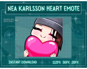 May include: A digital illustration of a cartoon character holding a large pink heart. The character is wearing a gray beanie and has brown hair. The background is a green grid pattern with white stars.
