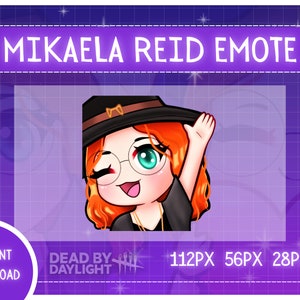Cute Mikaela Reid Wave Emote | Dead By Daylight | Twitch, Discord Emotes