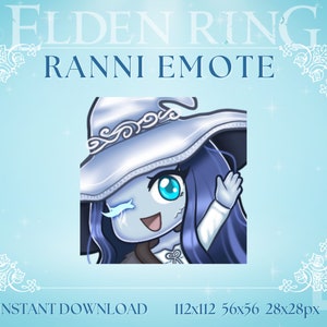 Cute Ranni the Witch Wave Emote | Elden Ring Emote | Twitch, Discord Emotes