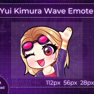 Yui Kimura Wave Emote | Dead By Daylight | Twitch Sub/Bit Emotes