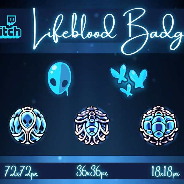 Hollow Knight Lifeblood Charm Badges | Twitch Badges | Sub Badges | Bit Badges