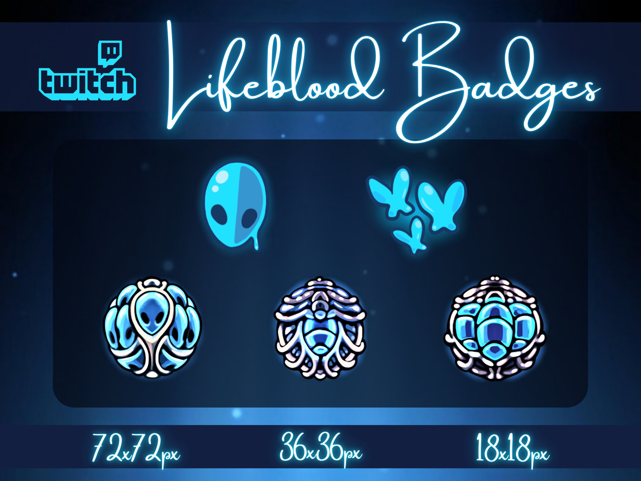 Hollow Knight Lifeblood Charm Badges Twitch Badges Sub Badges Bit 