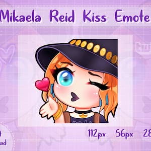 Mikaela Reid Kiss Emote / Dead By Daylight / Twitch Sub/Bit Emotes