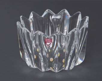 Orrefors スウェーデン クリスタル トリンケット キャンディ ボウル