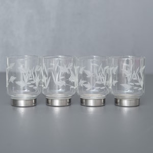 Etched Crystal Shot Glasses, Vintage Crystal Glass Schnapps Glasses with Etched Pattern, Delicate Limoncello Glasses