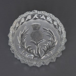 Vintage Crystal Ring Dish. Small Crystal Cut Trinket Tray. Unused and in Mint Condition. Perfect as a Small Gift!