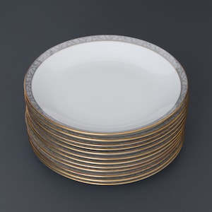 Rörstrand Aragona Salad Plates, 1960s Scandinavian Vintage, Rörstrand Sweden, Porcelain Dinnerware, Aragona Replacements