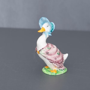Vintage Jemima Puddleduck Figurine, Beatrix Potter Collectible, Hand Painted, Made in England, Excellent Condition, Baby Shower Gift