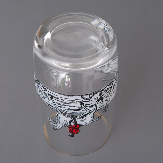 ビンテージ乗馬用ドリンクグラス、馬と騎手が描かれたウォーター