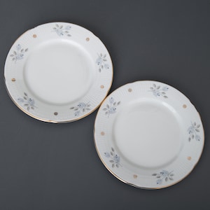 4 Rörstrand Annabell Dessert Plates, Scandinavian Vintage Porcelain Cake Plate from 1959, Swedish Porcelain Side Plate