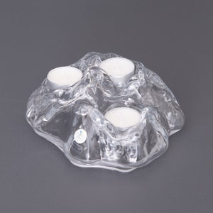 Vintage Sea Glasbruk theelichthouder: Renate Stock Swedish Design