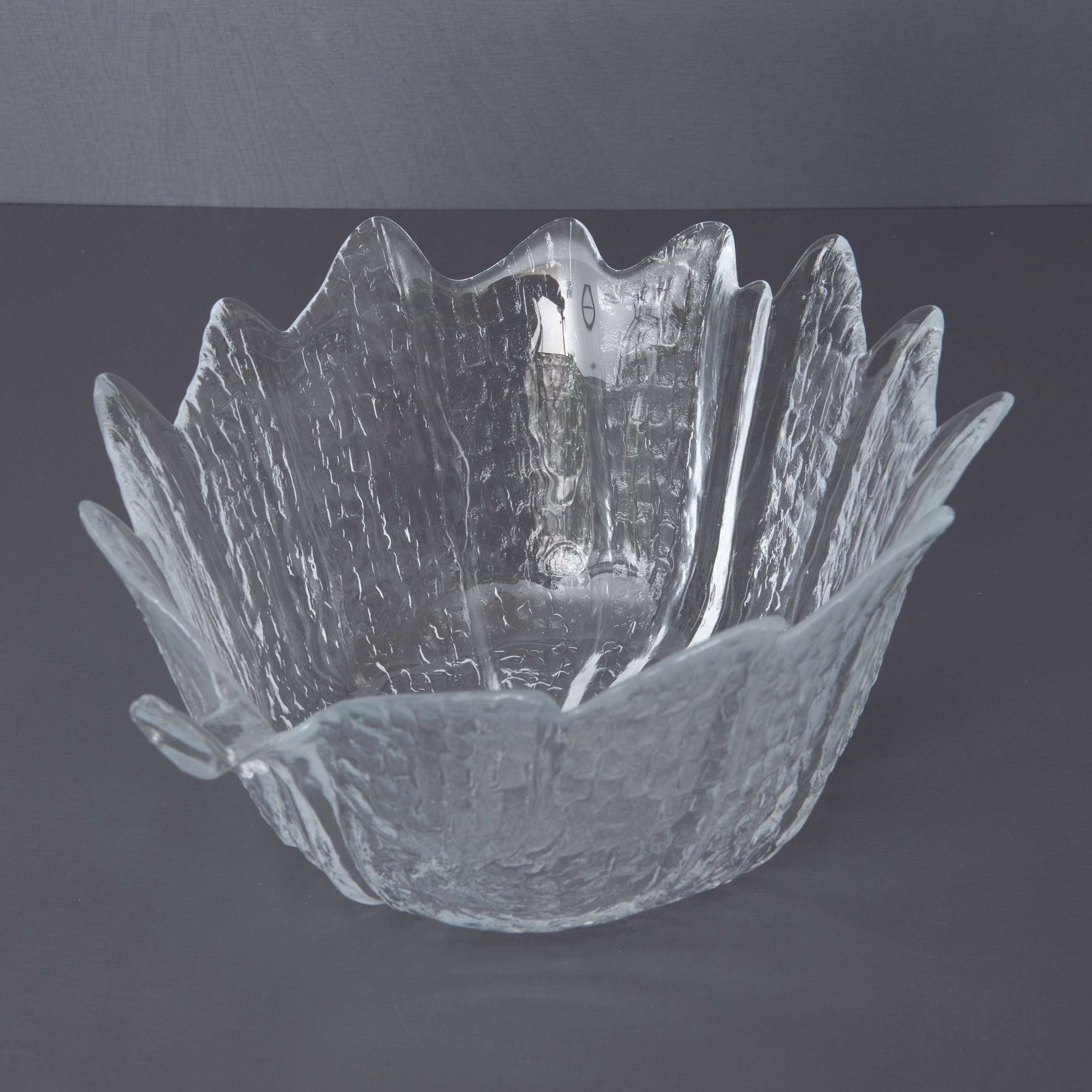 Orrefors Eden Crystal Bowl by Lars Hellsten, 1970s Scandinavian