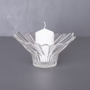 Handmade Glass Tealight Holder. Vintage From Finland, Taidelasisepät Glassworks.
