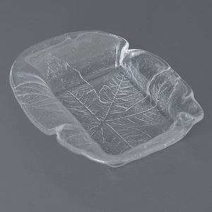 Vintage Kosta Boda Party Leaf Butter Dish, Snack Bowl, Ann and Göran Wärff Design, Swedish Glass Serving Dish, Scandinavian Vintage 1970s
