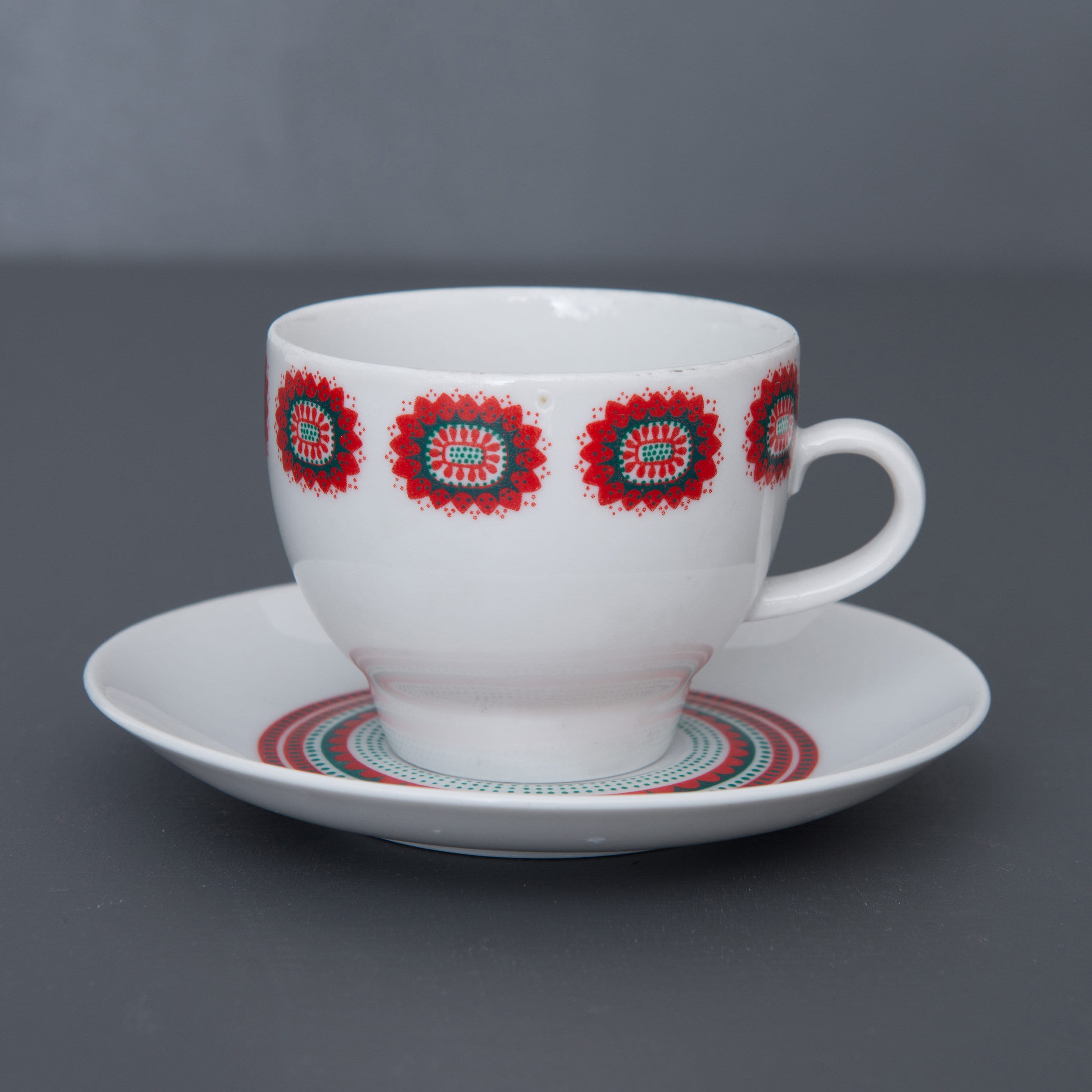 Vintage Kahla Tea Set, Porcelain Coffee Service, 1970s Colourful