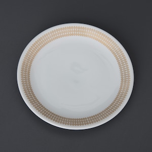 2 Dessert Plates Vintage Porzellanfabrik Thomas with Golden Patterned Rim