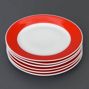 6 Vintage Cake Plates from Karolina Porcelain of Poland, in Unused Condition