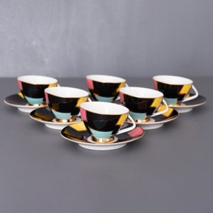 1960s Bremer & Schmidt Porcelain Coffee Set: Mid-Century Modern Tableware