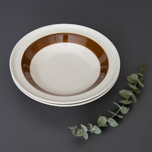 2 Rörstrand &quot;Forma&quot; Soup Plates, Scandinavian Vintage 1970s, Never Used