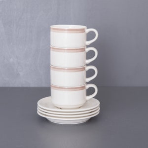 Arabia Finland FORTE Koppar och Fat (Set om 5): Nordisk Retro Heminredning