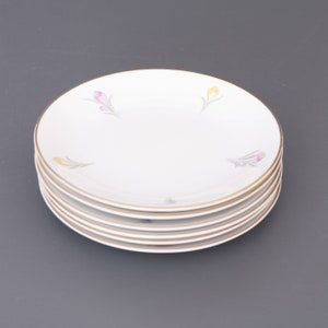 Platos laterales Rörstrand vintage. Porcelana Sueca de 1963. Vajilla Floral.
