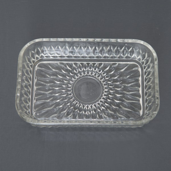 Glass Butter Dish Art Deco Etsy UK