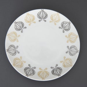 Vintage Thomas Rosenthal Dinnerware, Constanze Salad or Dessert Plate, Sigvard Bernadotte Onion Design, Mid Century Modern Tableware