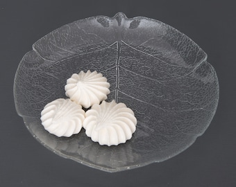 Vintage Arcoroc Aspen Leaf Plate: 1970s French Salad or Dessert Plate