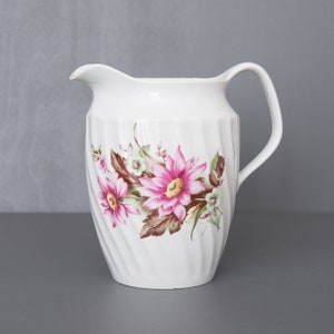 Vintage Baranivka Porcelain Pitcher, Ceramic Milk Jug, Floral Decor, Vintage Tableware, Retro Kitchenware, Baranivka Ukraine