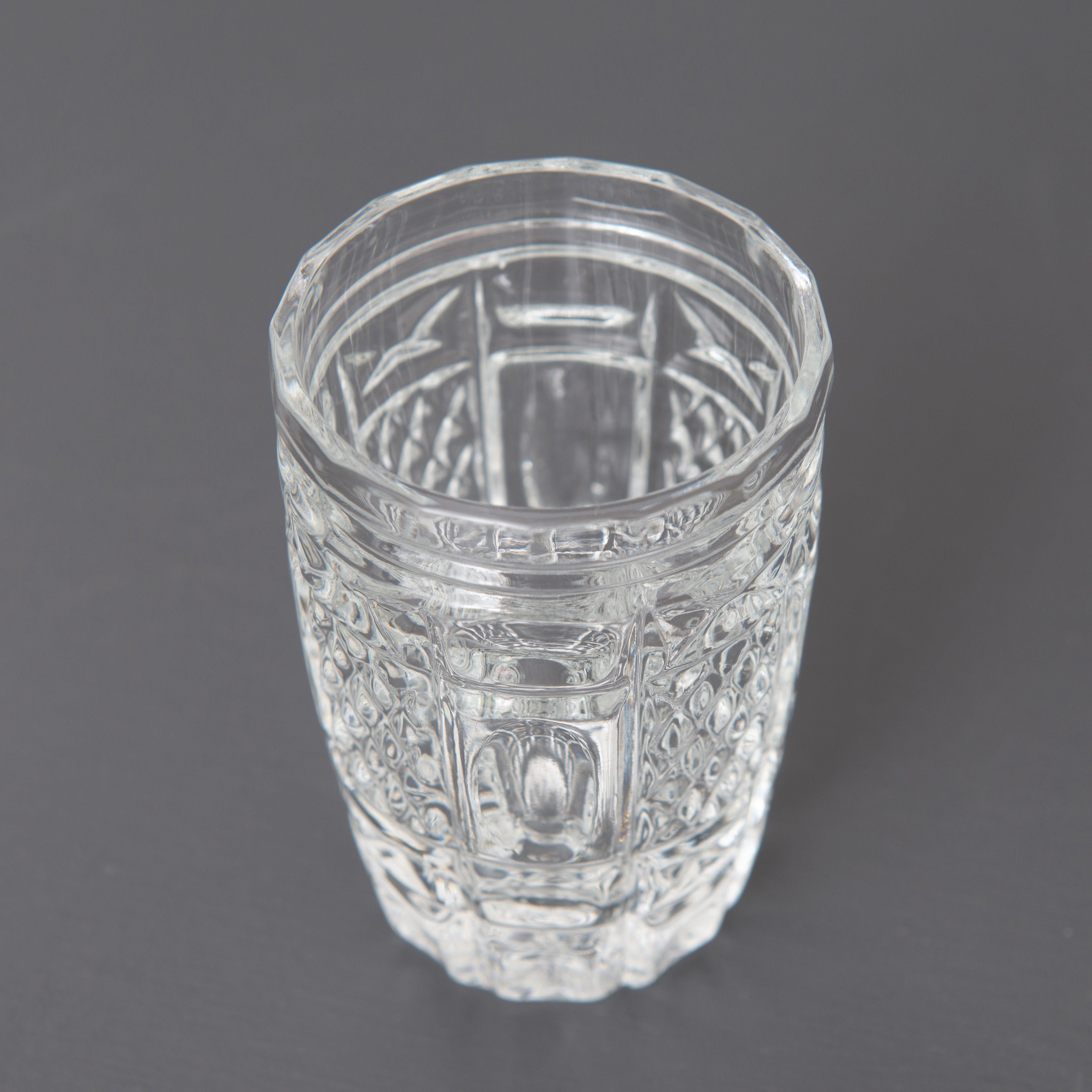 6 Large Crystal Shot Glasses. Vintage Soviet Barware. Heavy Glamorous Scnapps Glasses. Bar Cart