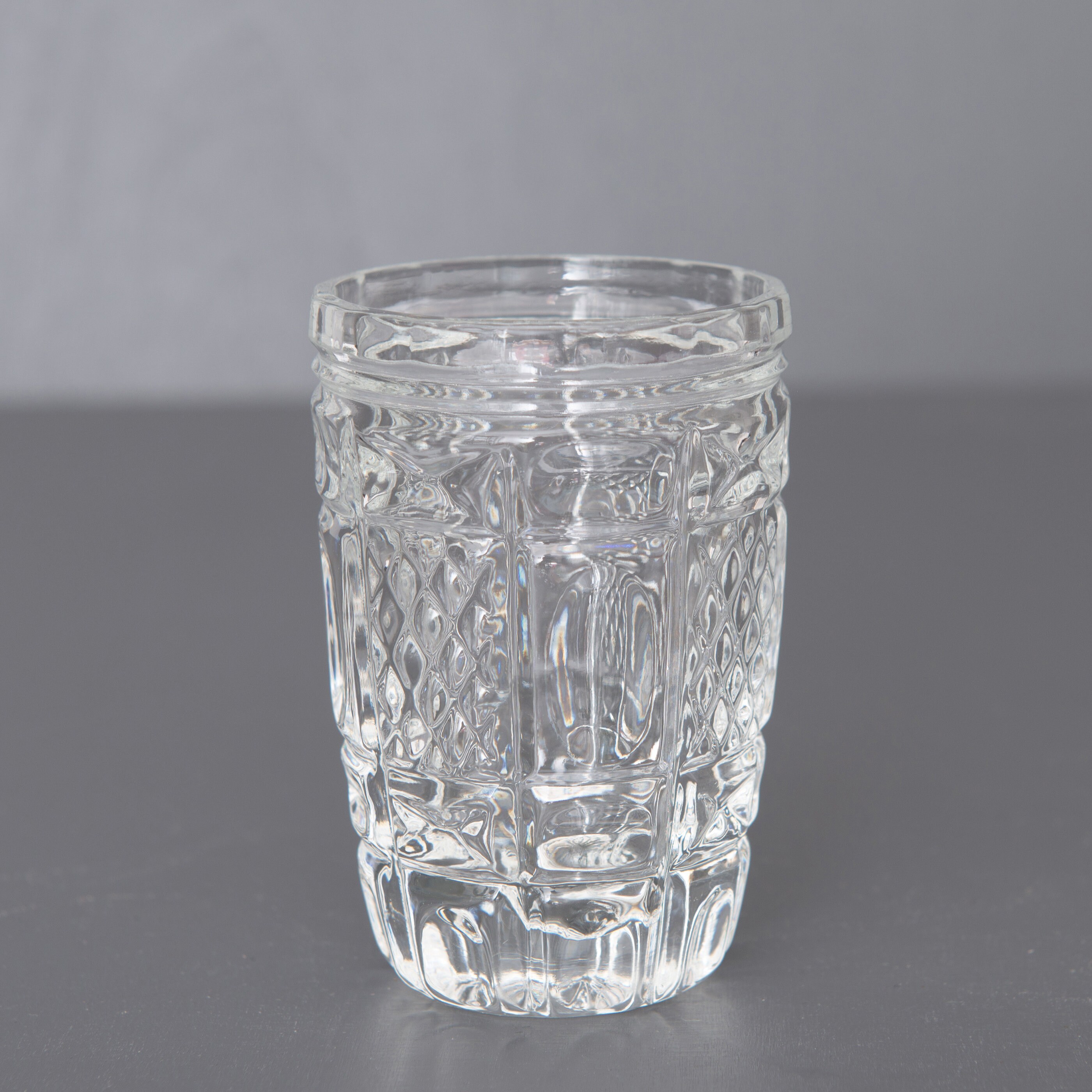 6 Large Crystal Shot Glasses. Vintage Soviet Barware. Heavy Glamorous Scnapps Glasses. Bar Cart