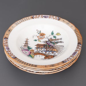 Rörstrand "Japan" Soup Plate, Collectible Swedish Antique Porcelain 1866-1926, Ironstone China, Oriental Pattern Tableware