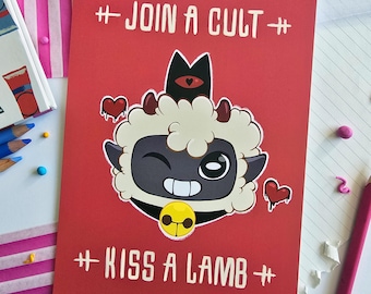 Cult of the Lamb Art Print: Funny Lamb Illustration