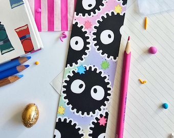 Marcapáginas de Sprites de hollín: Arte de anime de El viaje de Chihiro de Ghibli para amantes de los libros